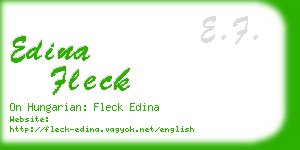 edina fleck business card